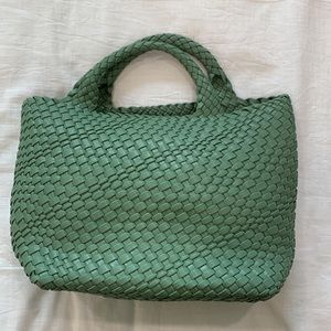 Vegan leather weaved purse